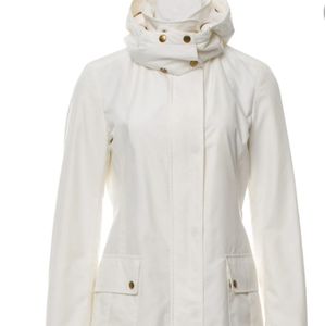 Burberry White Carminton Trench Coat